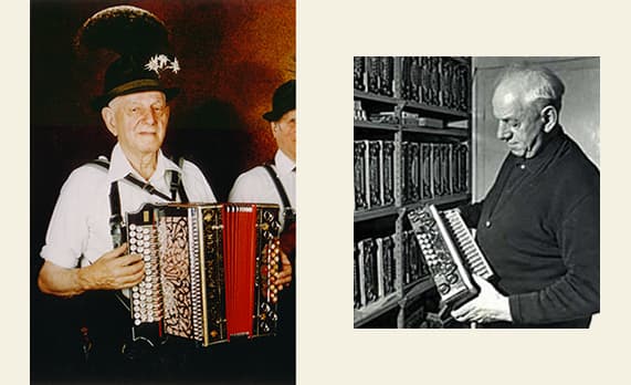 Historisches Bild des Öllerer-Harmonikabaus